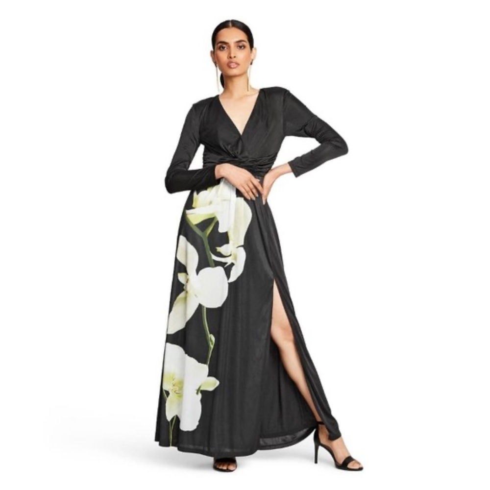 NEW Altuzurra Target 20 Years Collaboration Orchid Maxi Dress Size S Black Gown